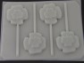 1800 Double Shamrock Chocolate or Hard Candy Lollipop Mold